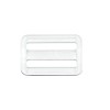 Belt buckle, plastic, clear, 37x25mm, 1 pce