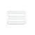 Belt buckle, plastic, clear, 37x25mm, 1 pce