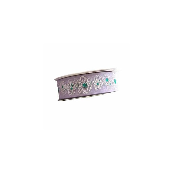 Ribbon Blumen lilac, 15mm/2,5m