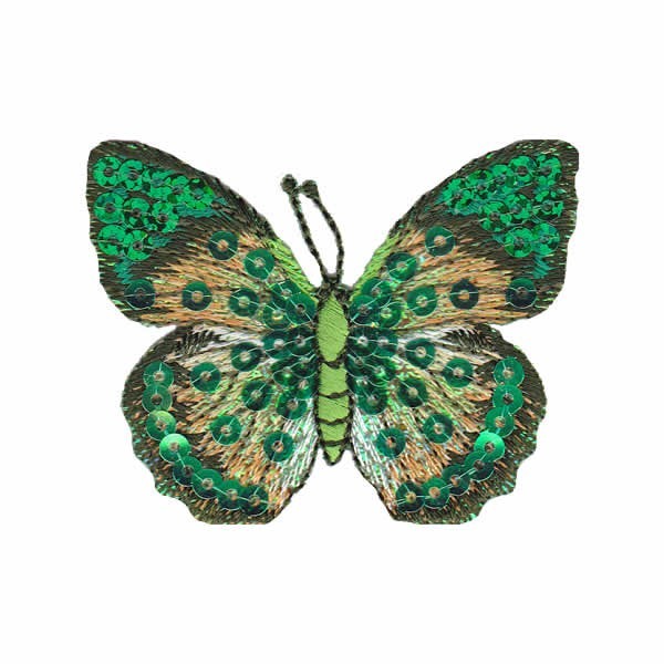 Motif à fixer au fer à repasser, papillon, 8.2x4.1cm