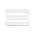Belt buckle, plastic, clear, 50x38mm, 1 pce