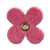 Felt flowers with eyelet, 35mm, pink, 12pcs