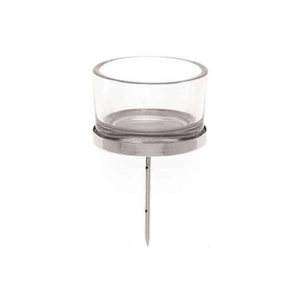 Glass candle holder, 4 pcs