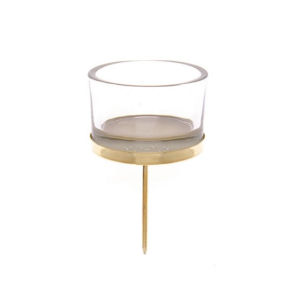 Glass candle holder, 4 pcs