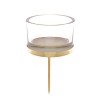 Glass candle holder, 4 pcs