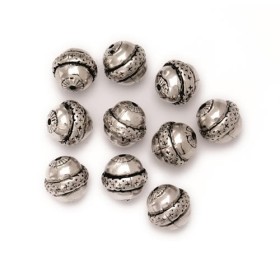 Metal pearls, 16mm, 10 pz