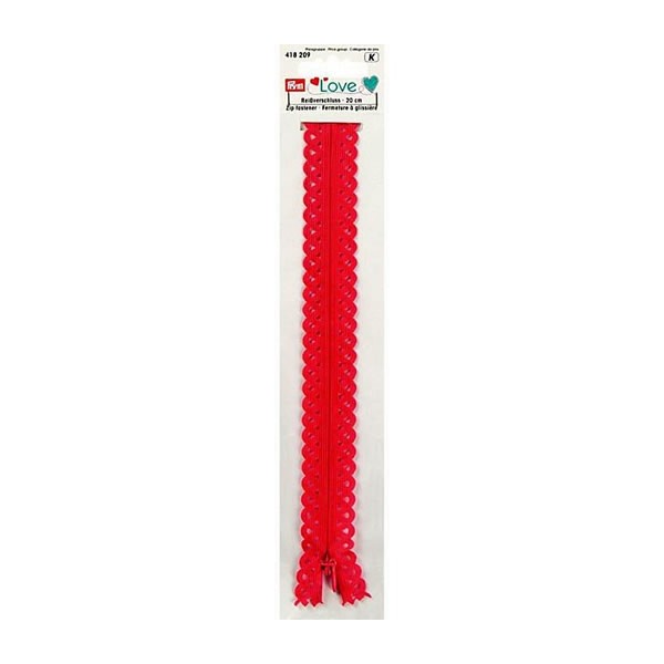 Prym Love - Zip fastener 20cm red