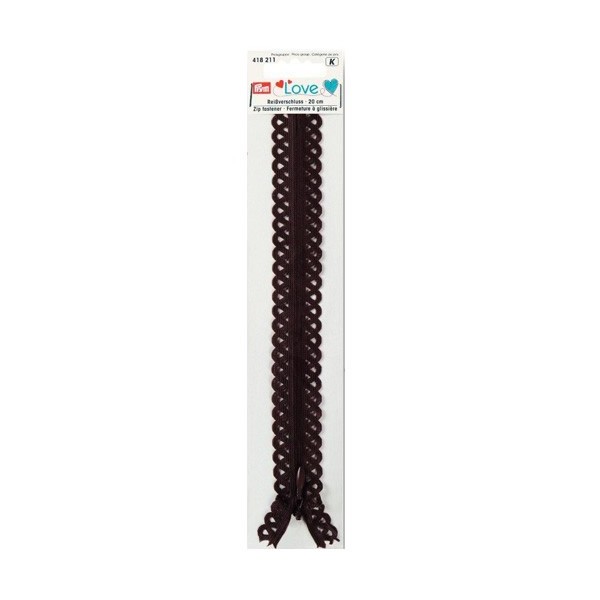 Prym Love - Reissverschluss 20cm braun