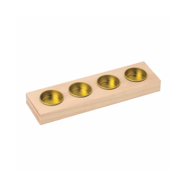 Wooden candle holder 25x7.2x2.5cm