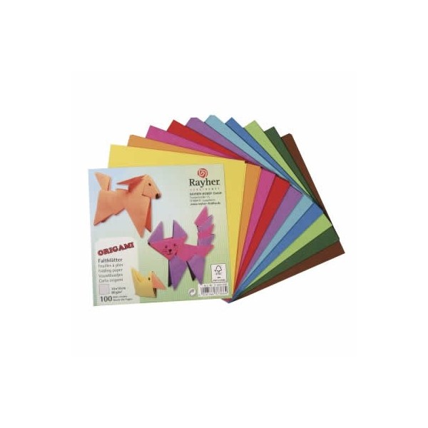 Origami Paper 15x15cm, 100 assorted sheets