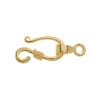 Hook clasp 10x30mm, gold colour