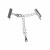 Clasp with connector for ribbon, silver, 16mm, 1 pce