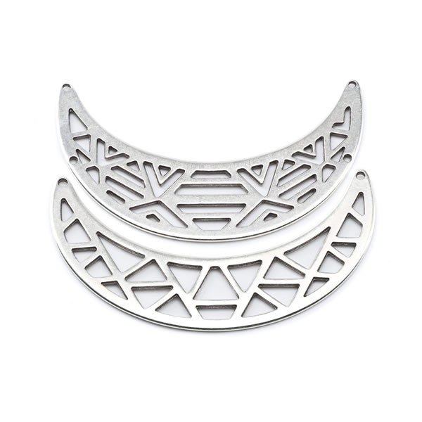 Set de deux barres collier, couleur argent, 1 set