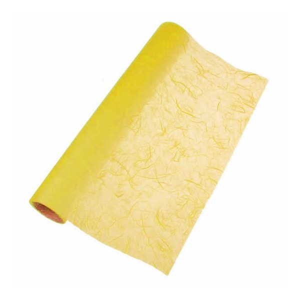 Papel de seda con fibras, amarillo