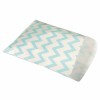 Sachet à friandises en papier, turquoise chevrons, 25 pcs