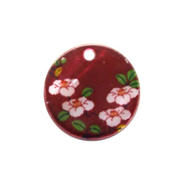 Button 1 hole - Flowers 20mm, 1 pce