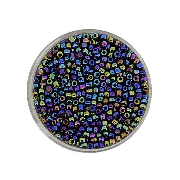 Rocailles mix azul oscuro AB 2.6mm, 17g
