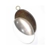 Plate pendant, oval 31x19mm, with cabochon