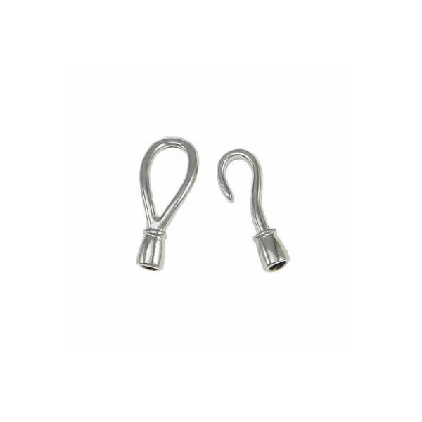 Hook clasp 55x15mm, silver colour