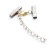 Clasp with connector for ribbon, old gold, 20mm, 1 pce