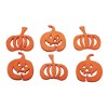 Calabazas de madera Halloween naranja, 2cm, 24 pz