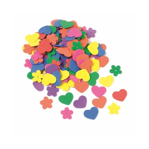 Rubber foam flowers / hearts