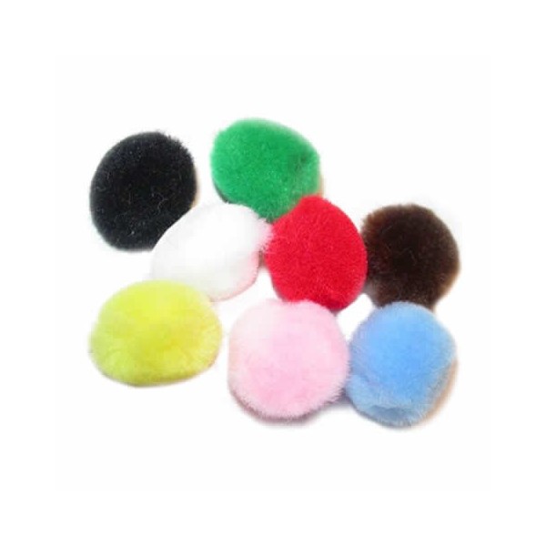 Pompons mix, 15mm, 60 pces