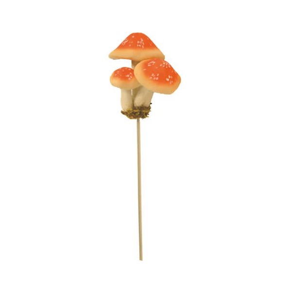 Mushrooms, orange, +/- 22cm, 2 pcs