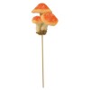 Champignons sur tige, orange, +/- 22cm, 2 pces