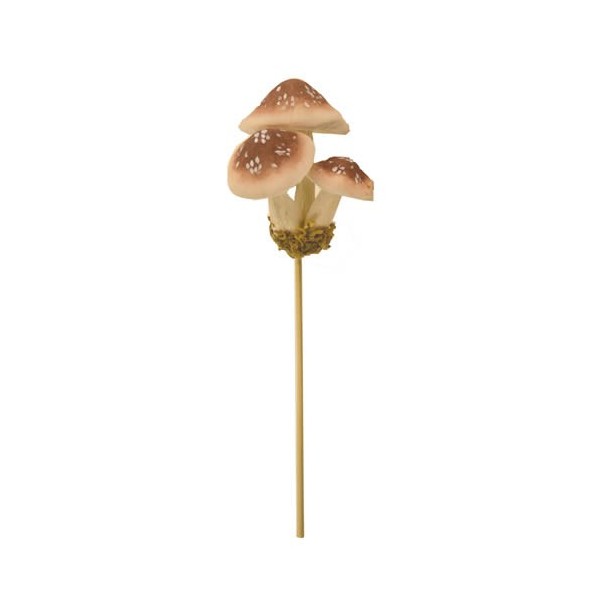 Champignons sur tige, brun, +/- 22cm, 2 pces