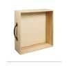 Bandeja / armario / cajón de madera 25x25x8cm