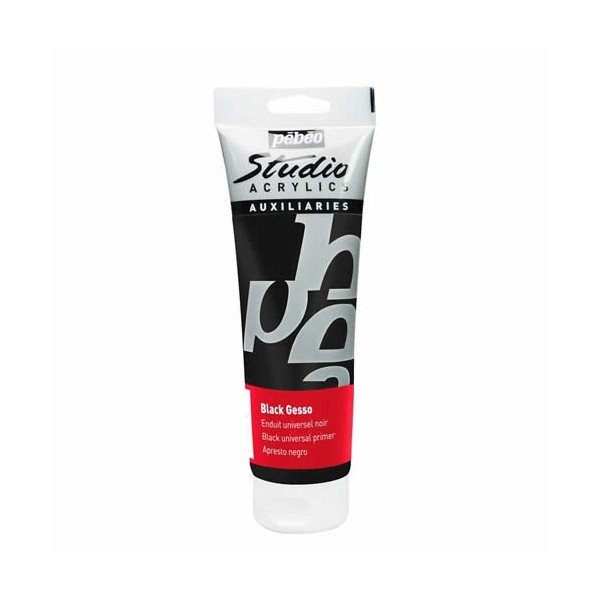 Gesso Studio Tube black, 250ml