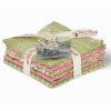 Gütermann Fat Quarters - Lizzy's Garden rose/green