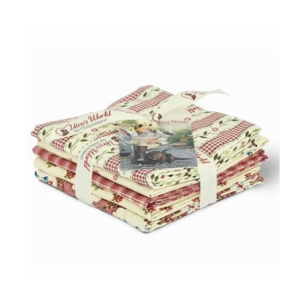 Gütermann Fat Quarters - Lizzy's Garden rose/beige