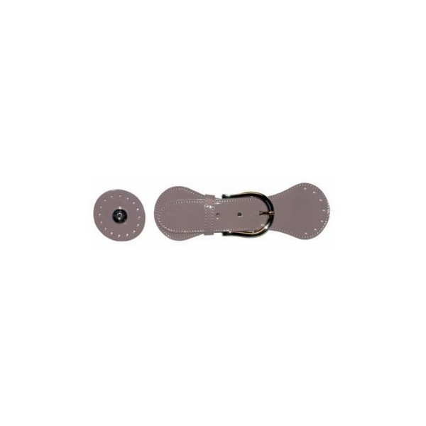 Bag closure, 7x21cm, gray