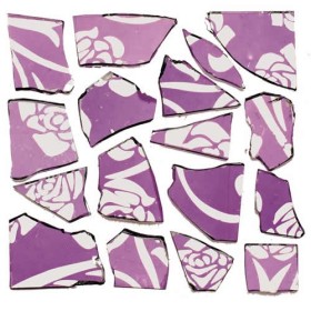 Retro Mosaic, lilac/silver