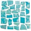 Retro Mosaic, turquesa/plata