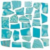 Retro Mosaic, turquoise/argent