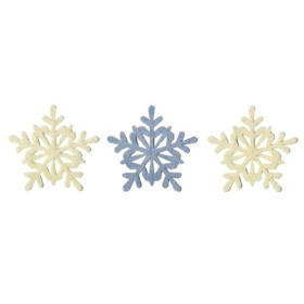 Ornamentos de fieltro copos de nieve, 3 pz