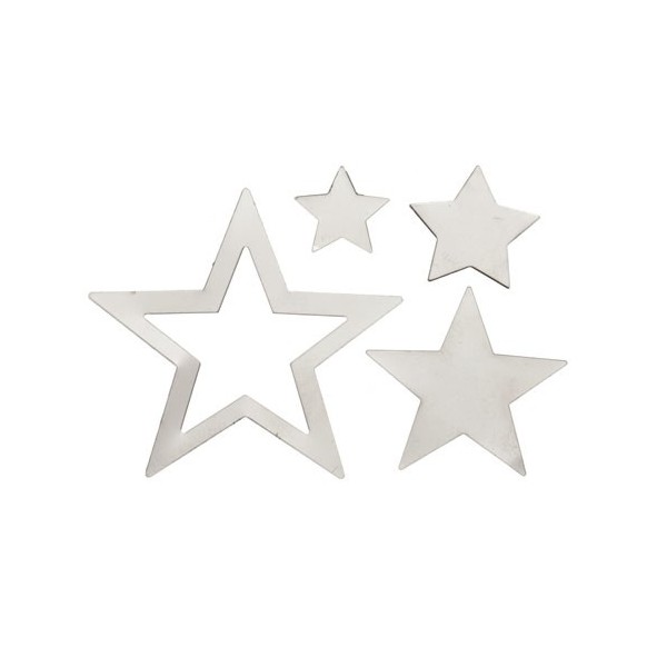 Streuteile Sterne, rost,  1.4-4cm, 40 Stk