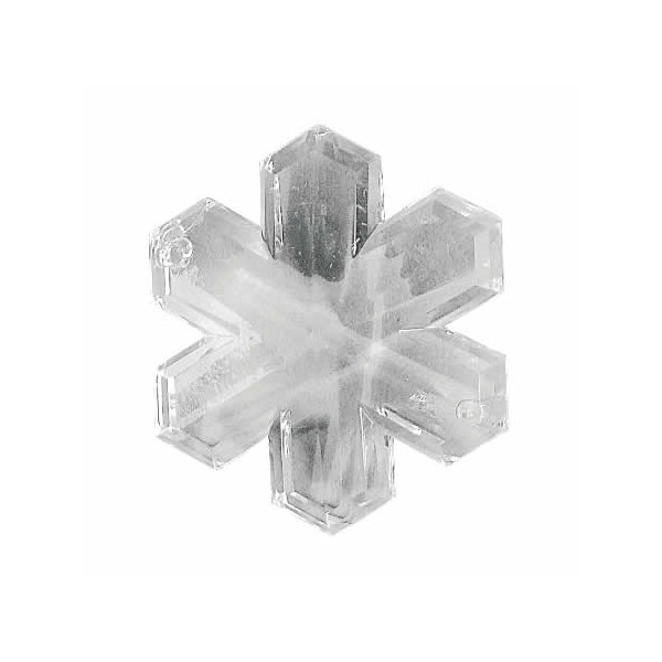 Copo de nieve acrílico, 3.5cm, 3 pz
