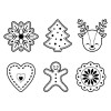 Clear stamps, Christmas shapes