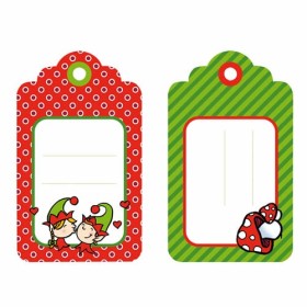 Artemio - 6 Etiketten Weihnachten Lutins