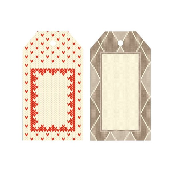 Artemio - 6 Etiketten Weihnachten Jacquard