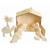 Crèche en bois Artemio 29x26.5 cm