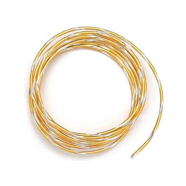 Bicolor alu wire, Ø 2mm/2m, gold