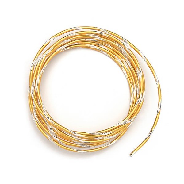 Zweifarbig Alu-Draht Ø 2mm/2m, gold