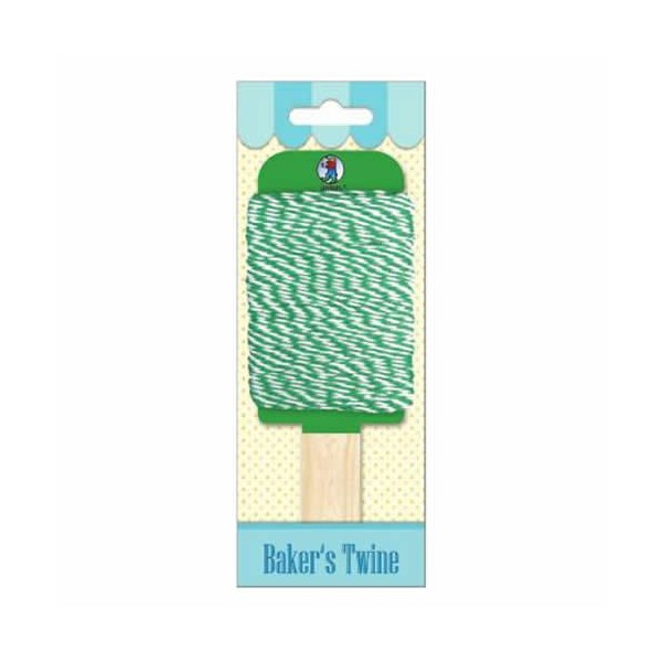 Baker's twine, green-white, 15m