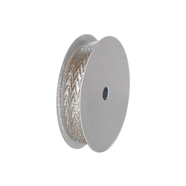 Cinta Chevron, plata, 12mm/2.5m
