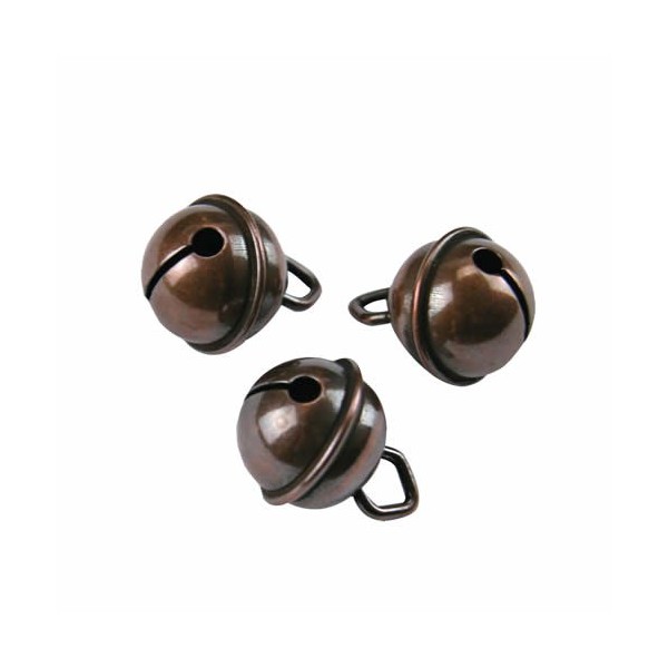 Bells 15mm, copper, 5 pcs